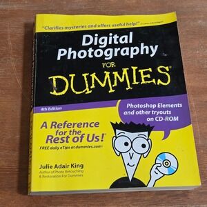 Wiley Digital Photography For Dummies - 4th Ed Julie Adair King w/ CD PB Book